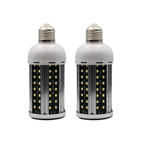 IOEDHW 2 5er-Pack E27 E40 60 W superhelle LED-Mais-Glühbirne aus Aluminium lüfterlos 6.000 Lumen 100 Lumen pro Watt 360 Abstrahlwinkel energiesparende Maislampe für Deckenbeleuchtung im Wohn