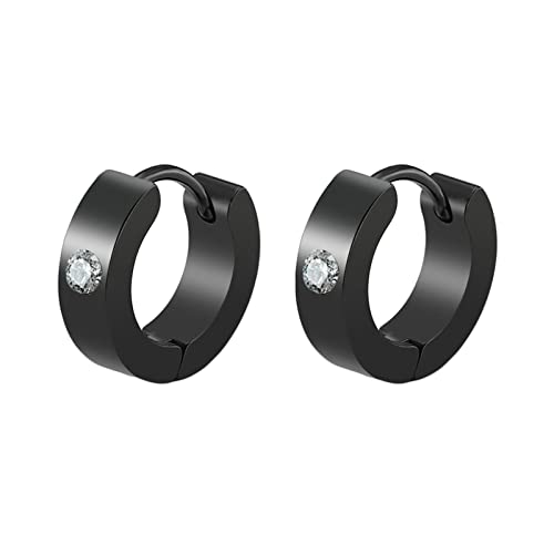Lieson Ohrschmuck Ohrstecker Rund Weiß Zirkonia