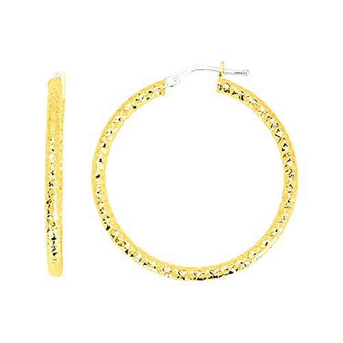 18k Weißgold Creolen Ohrringe - Dicke 2 5 mm - Durchmesser 30 mm - Damen Schmuck 750 1000 Gold