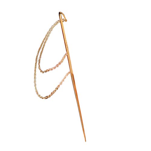 jieGorge Gold Für Damen Um Draht Ohr Ohrmuschel Clip Typ personalisiert die Mode Design Magnet Mode kleine frische zu kleine Ohrstecker Gold One Size