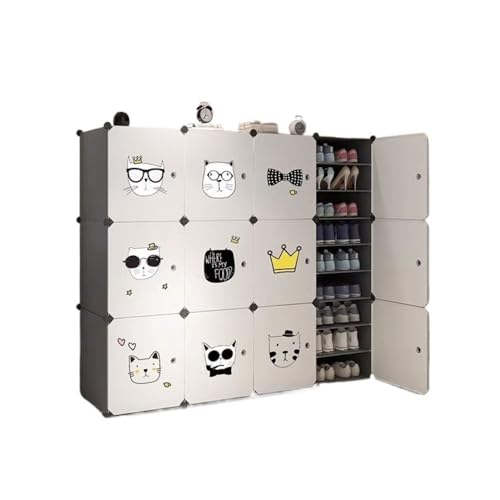 XUEQIZHENG Schuhregal Einfacher Schuhschrank for den Innenbereich großes Fassungsvermögen staubdicht mehrlagig kostengünstige Montage Aufbewahrungsschuhregale