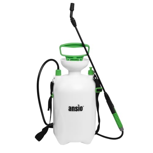 ANSIO Gartensprüher 5 Liter Drucksprüher Pumpenwirkung Unkrautvernichter Wasserpumpensprüher ideal für Pestizide Insektizide Fungizide.