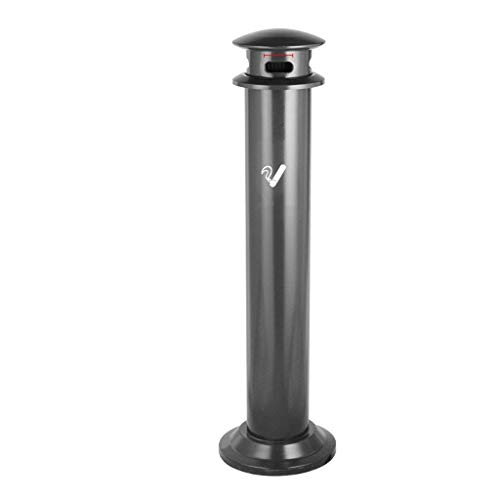 LOFAMIßen Standascher Edelstahl Soot Säule Außenzigarettenstummel Spalt Raucherbereich im Freien mit Trash Can Vertikal Zigaretten Ash Bins fürßen