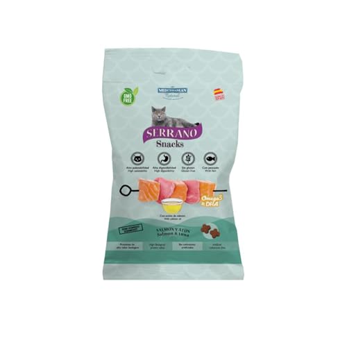 Serrano Snacks für Katzen 50 g Lachs Omega 3 DHA