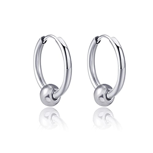 INS Hiphop Punk Goth Kreuz Nieten baumelnde Creolen für Damen Herren Antiallergisch Titan Edelstahl Pin Coole Ohrringe Schön und praktisch