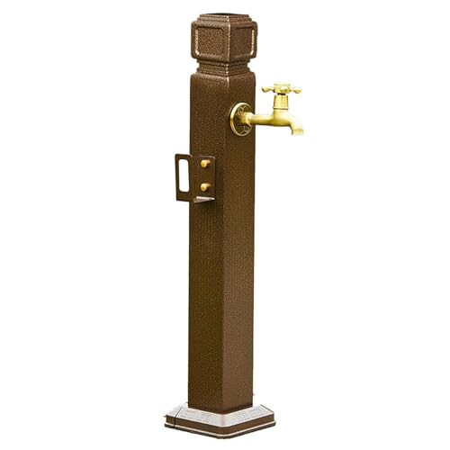Freistehende Edelstahl-Wassersäule für den Garten Frostschutz Outdoor-Wasserhahn Messing-Schlauchhalter und Brunnen-Hydrant perfekt für Hof und Terrasse
