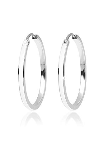 Elli Ohrringe Damen Creolen Basic Filigran mit Emaille in 925 Sterling Silber