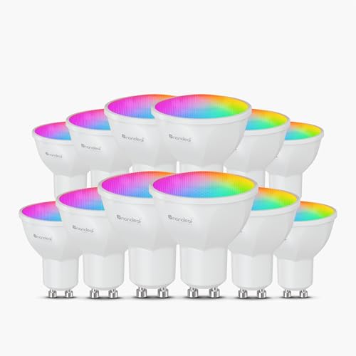 Nanoleaf Matter Essentials Glühbirne 12 Smarten RGBW GU10 LED Lampen - Matter über Thread Bluetooth 16 Mio. Farben LED Lampen Bildschirm Sync Funktioniert mit Google Home Apple Deko Gaming