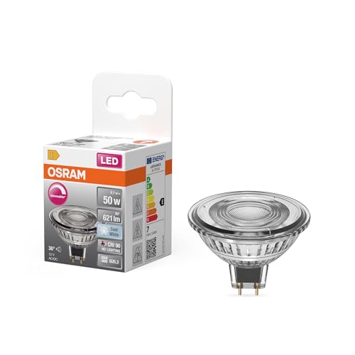 Osram LED-Spot Reflektor Superstar MR16 50 dimmbar 4000 K neutralweiß 6 1 W GU5.3 36 621 lm 25.000h Niedervolt für Spotbeleuchtung