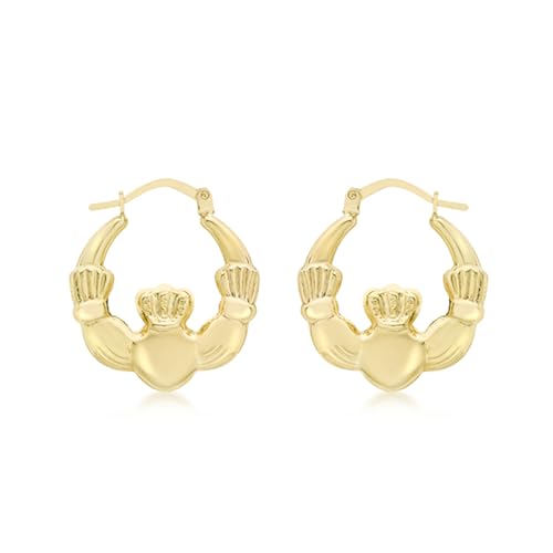 CARISSIMA Damen-Creolen 9 Karat 375 Gelbgold Claddagh 1.53.7359