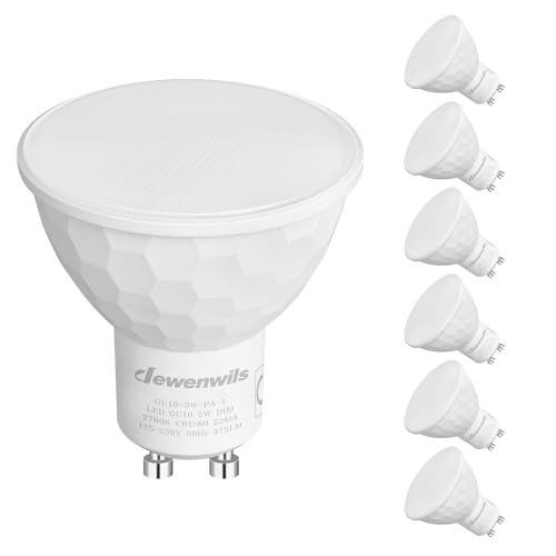 DEWENWILS GU10 LED Warmweiss Dimmbar 2700K GU10 Glühbirne 375LM 120 Abstrahlwinkel 5W 50W Halogen äquivalent LED Glühbirnen für Scheinwerfer 6er