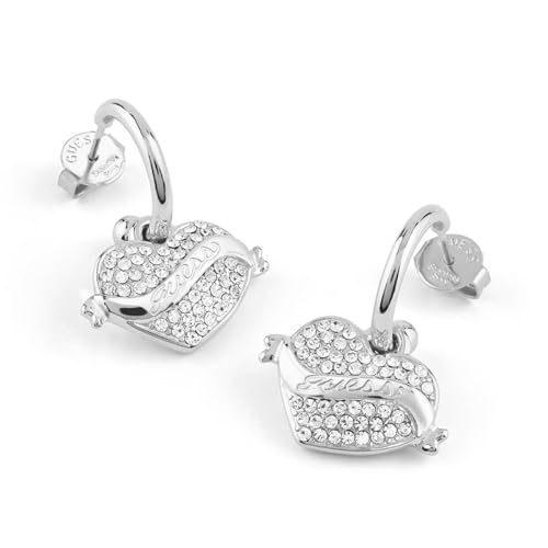 Guess Damen-Ohrringe Creolen Herz JUBE05477JWRHT U