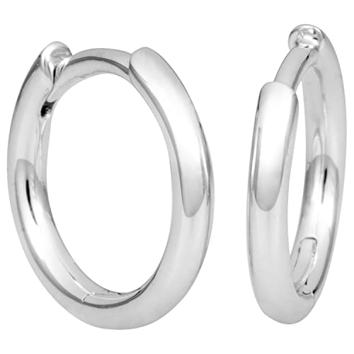 Jobo Damen-Creolen aus 14 Karat 585 Weißgold 12 mm