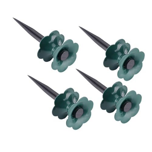 DOITOOL 4 Stück Teiliges Gartenschlauchführung mit Erdspießen Vielseitiger Schlauchhalter für Garten und Rasen Schützt Pflanzen vor Schlauchschäden Leicht und Tragbar für Einfache