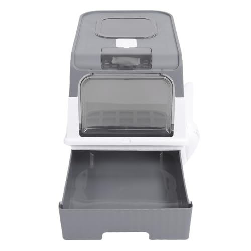 RASTKY Große Geschlossene Katzentoilette mit Schublade Violette Katzentoilette mit Kapuze Extra Große Geruchshemmende für den Innenbereich