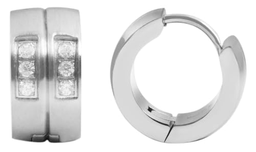 Akzent Wasserfeste Edelstahl Ohrringe Creolen in Silber für Damen 100% Wasserfest Hautverträglich