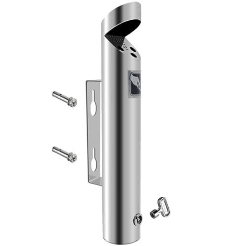 Standaschenbecher aus Edelstahl für den Außenbereich wandmontierter Gartenaschenbecher freistehender Metall-Raucherhalter für den gewerblichen Gebrauch