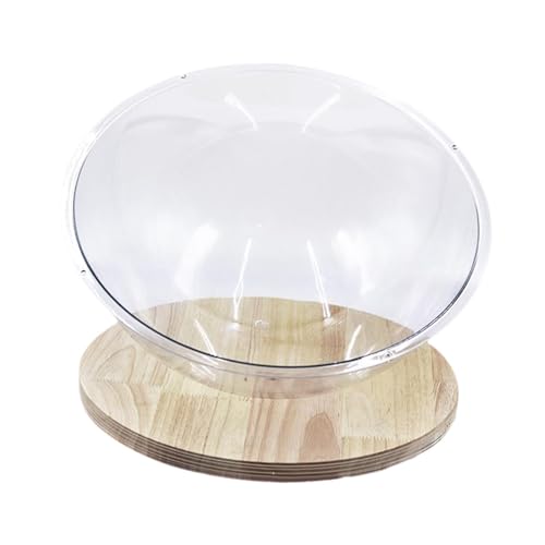 Dualoai Raumkapsel-Bett Nest Zwinger Acryl halbrundes Bett für Kätzchen Katze 35CM