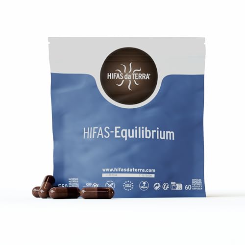 HIFAS DA TERRA - HIFAS-Equilibrium Reine Extrakte von Reishi Löwenmähne und Cordyceps - Pilzextrakt - Nachfüllpackung 60 Kapseln