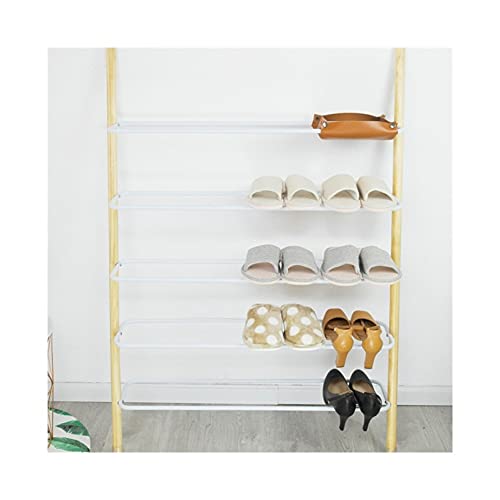 Schuhe Rack Schuhregal Stapelbarer Schuh Lagerschrank Trapezförmige Schuhgestell Weißer Schrank Matching Room Dekoration Stil Größe 5-Tier