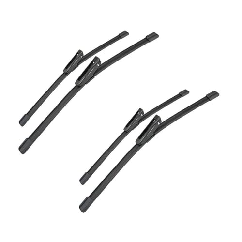 JBPIHZT 1 2 3 4 6 Stück Scheibenwischer Für R enault Für Megane 2 MK2 2006-2008 Front Heck Wischerblätter Bürsten Schneider Auto-Zubehör 4 Stück