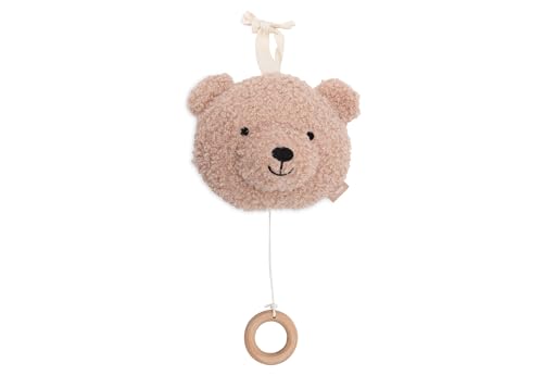 Jollein Teddy Bear   Wild Rose   Stoff Musikanhänger   Für Mädchen Jungen   Musikspielzeug   Kuscheltier mit