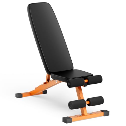 ZTTEN klappbare Hantelbank Verstellbar Multifunktions Trainingsbank Bauchtrainer Schrägbank mit 6-Fach Verstellbarer Rückenlehne für zu Hause oder im Fitnessstudio Belastung 300kg