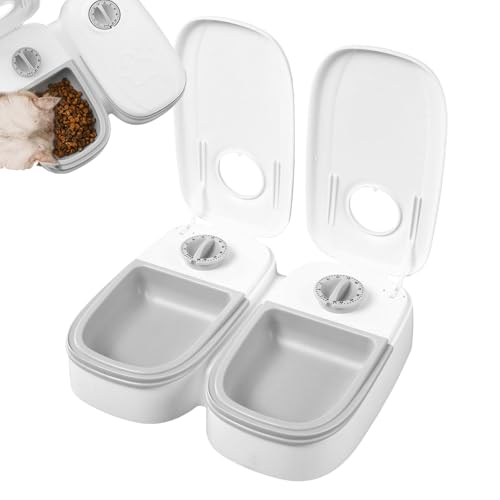 Katzen Futterautomat 350ml Futterbehälter Mit Rutschfestem Design Katzenfutterspender Haustierzubehör - Für Zuhause Wohnung Balkon Katzenbaby Kleine Mittelgroße Große Rassen