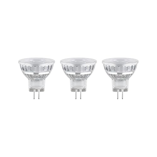 Paulmann 28977 Standard 12V LED Reflektor GU4 12V 3er-Pack 3x1 8W 3x184lm 35mm Silber Glas 2700K - Warmweiß Leuchtmittel