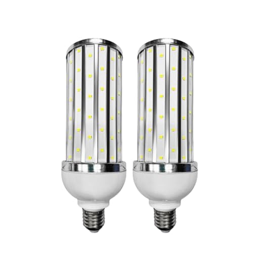 IOEDHW 1 2er-Pack LED-Maisbirne aus Aluminium mit Schraubsockel E27 E40 50 W AC 175 265 V weißes warmes Licht Hochleistungsbirne für Kronleuchter Kandelaber Deckenventilator LED-Maisbirne