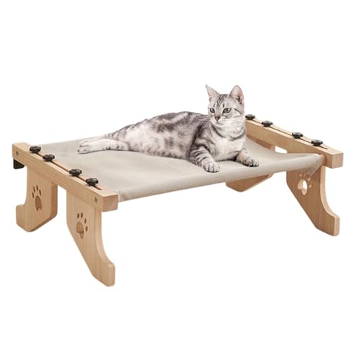 Katze Hängematte Bett 55 X 38 X 17 5 cm Atmungsaktiv Vollwaschbar Freistehendes Katzenschlafbett Katzenbett Erhöhtes Katzenbett Sofa Aus Für Katzen Hunde Kaninchen Kätzchen Und Kleintiere