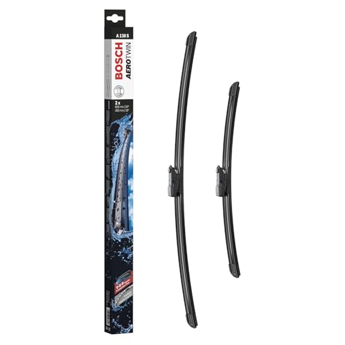 Bosch Aerotwin A138 S Front-Scheibenwischer - Set mit 2 Ersatz-Scheibenwischern und vormontiertem Adapter - 2 Wischblätter 600 mm und 400 mm