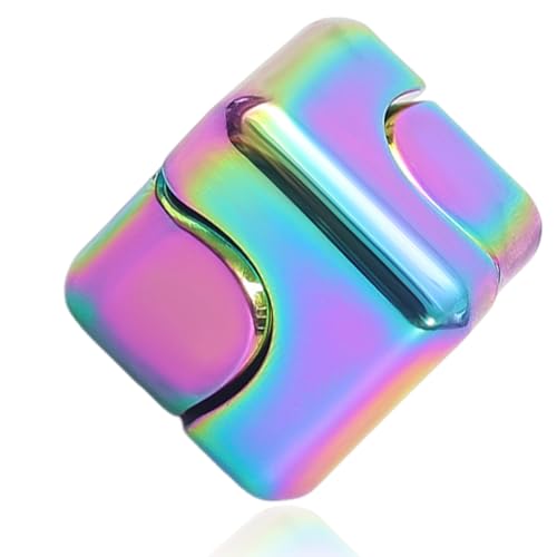  Puzzle Block Figner Metall Metall Block Cool Schreibtisch Gadget Büro Focus 2 in 1 Spinning für Jungen und Mädchen Relief Geschenk