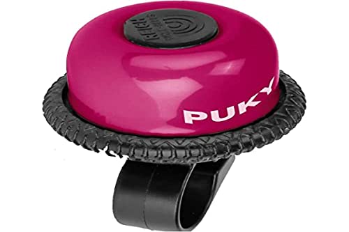 PUKY G18 Kinder Drehring Glocke 18 mm Helltönende Klingel für PUKYLINO WUTSCH PUKYMOTO FITSCH Leichtgängige Kinderfahrradklingel mit robuster Pulverbeschichtung Berry