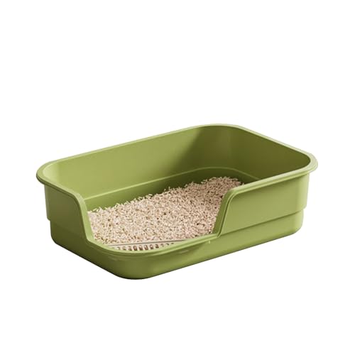 Große Katzentoilette mit Deckel hoher Rand gegen Streu extra groß für Main Coon große Hunde robuste Kunststoff-Wanne leicht sauber zu halten