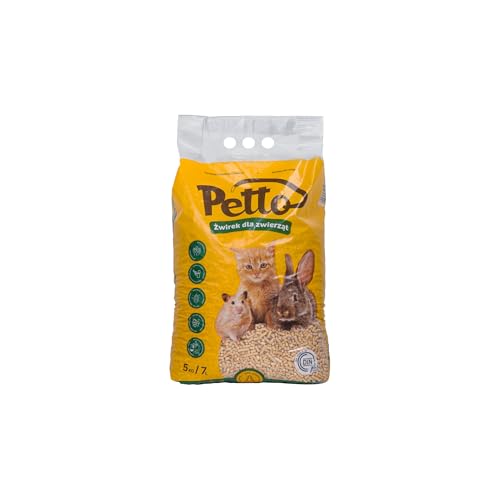 MARDOM HOME Katzenstreu Pellets Holz 3 5 KG 5 L Öko - Pellets für Katzen Kaninchen und Hamster mit Allergischen Reaktionen - Streu für Geruchs und Feuchtigkeitskontrolle