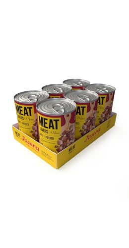 Josera Meat Lovers Menu Beef with Potato Nassfutter für Hunde hoher Fleischanteil getreidefrei mit Rind und Kartoffeln Alleinfuttermittel 6 x 400 g