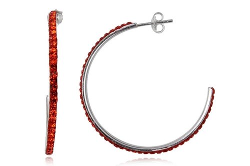  Glitzer Sterling 34 mm orange einreihig im Etui