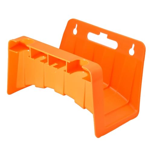 Orangefarbene Halterung Gartenschlauchhalterung wandmontierter Schlauchhalter multifunktionale orangefarbene Schlauchhalterungen für Seile Lichter und Werkzeuge perfekt und ideal für Garage und S