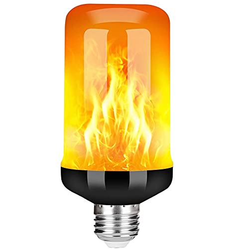 TsoLay LED GlüH Birne mit Flammen Effekt E27 Dekorative Flackernde Realistische Feuer Lampe Festival Dekorations Lampe Schwarz-B