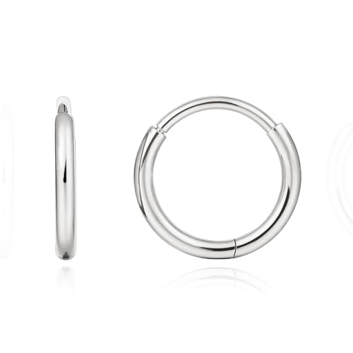 Limerencia Titan Creolen Ohrringe G23 Implantat Grade reine Titan Leichtgewicht Ring Ohrringe für Frauen Männer Empfindliche Ohren