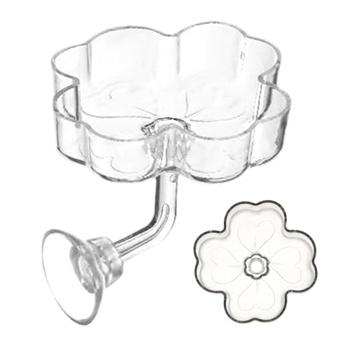 Vhjlfig Fischfutterautomat Blumenförmige Fütterungsschale Mit Saugnapf Für Aquarium Fischbecken Futterplatz Für Schildkröten Zierfische Süßwasser Und Meerwasser