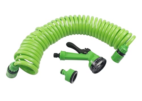 Spiralschlauch 7 5 m flexibel und robust ideal für Bewässerung einfach zu lagern aus langlebigen und leichten Materialien