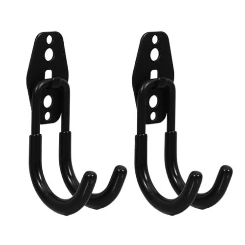 Kichvoe 2 Stück Robuste Gartenschlauchhalter aus Mittelkohlenstoffhaltigem Stahl Wandmontierte Schlauchhaken für Garten Garage und Hof Vielseitiger Werkzeug Organizer