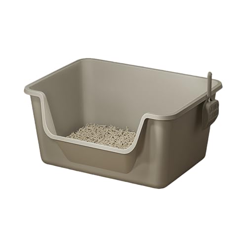 AntiSplash Katzentoilette mit Öffnung oben tiefer Körper für Kätzchen große Größe niedriger Eingang leicht zu reinigen PP-Materialien Designs belüftet spritzwassergeschützt