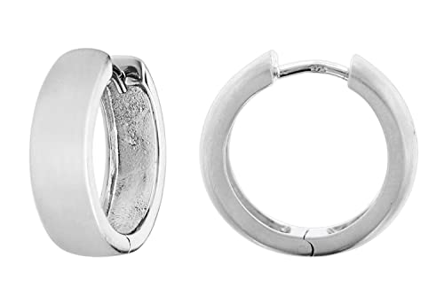 trendor Ohrringe für Damen und Herren 925 Silber Creolen 18 mm zeitloser Ohrschmuck für Damen und Herren zauberhafter Schmuck aus Sterlingsilber 41583
