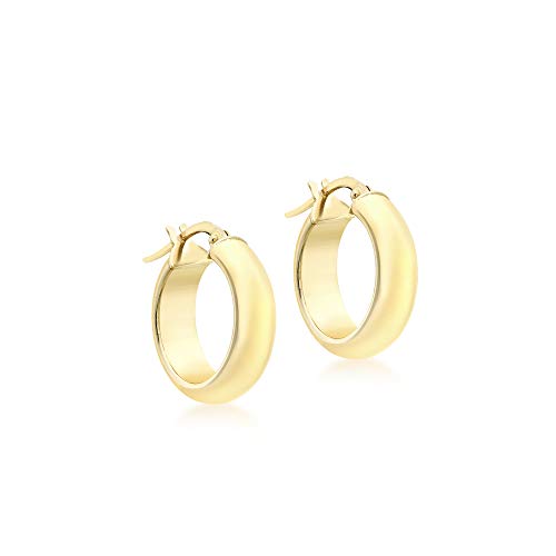 CARISSIMA Damen-Ohrringe 9 karat gelb Gold Flat Tube Round Creole - 1.52.7499