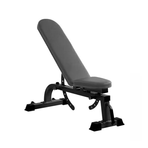 Hantelbank Mit Rad Faltbare Mehrzweck-Bankpresse Verstellbare Rückenlehne Und Sitzkissen 500 Kg Tragfähigkeit For Ganzkörperübungen Im Heim-Fitnessstudio Black