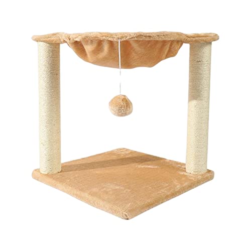 Fenteer Türme Samtstoff Tierkrallenspielzeug Haus Katzenmöbel Hängematte interaktives Katzenspielzeug Ball für im
