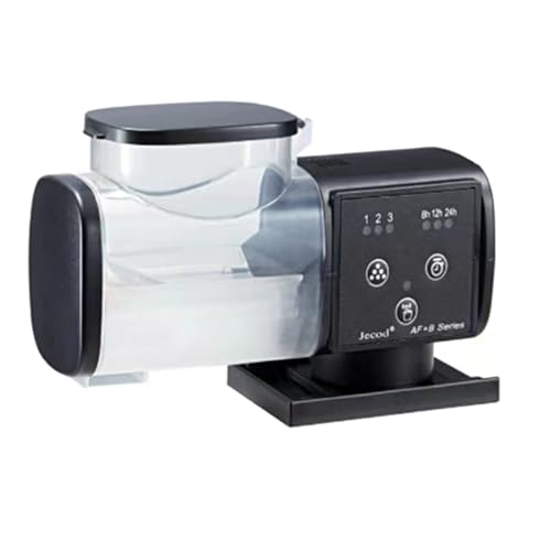 PortoAlegre Futterautomat Aquarium Automatischer Fischfutterautomat Fischfutterspender Zeitgesteuerte Fütterungsmodi Futterspender Fische